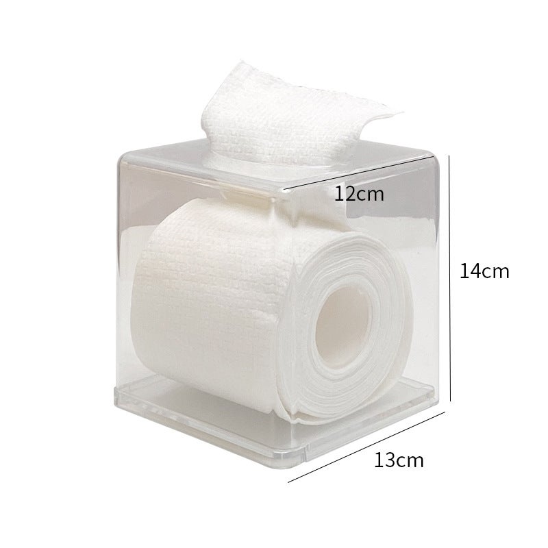 Generic Transparent tissue box living room acrylic napkin paper box simple hotel roll paper toilet tissue tube plastic square ZA006 