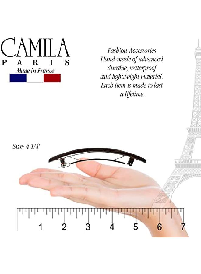 CAMILA Paris Cp1475 French Hair Barrette Clip For Girls Rubberized Automatic Clasp Strong Hold Grip Hair Clips For Women No Slip And Durable Styling Girls Hair Accessories Made In France - Image 4