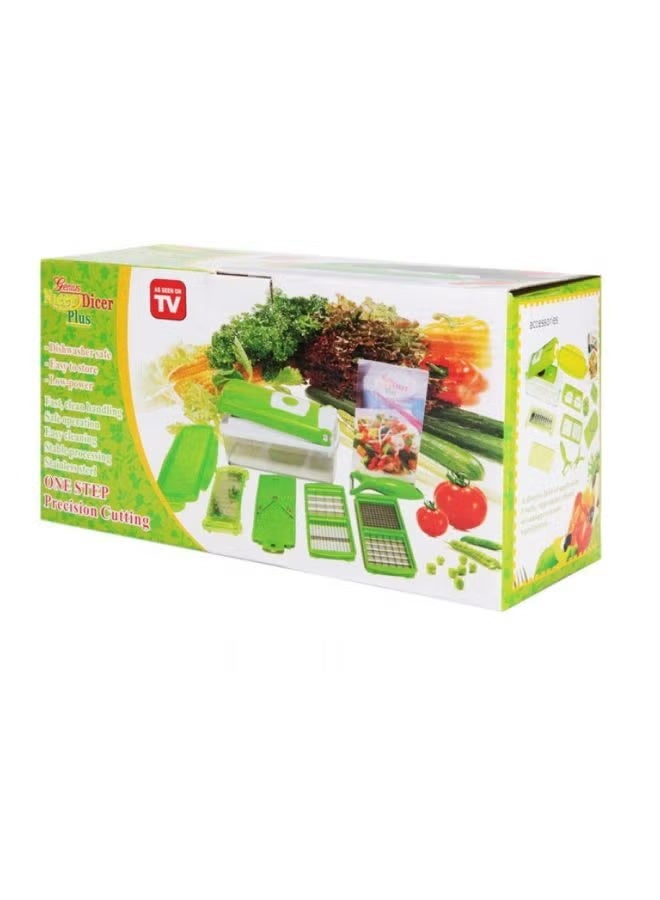 نايسر دايسر قطاعة الخضار والفواكه 12 في 1 متعددة الألوان - Image 2