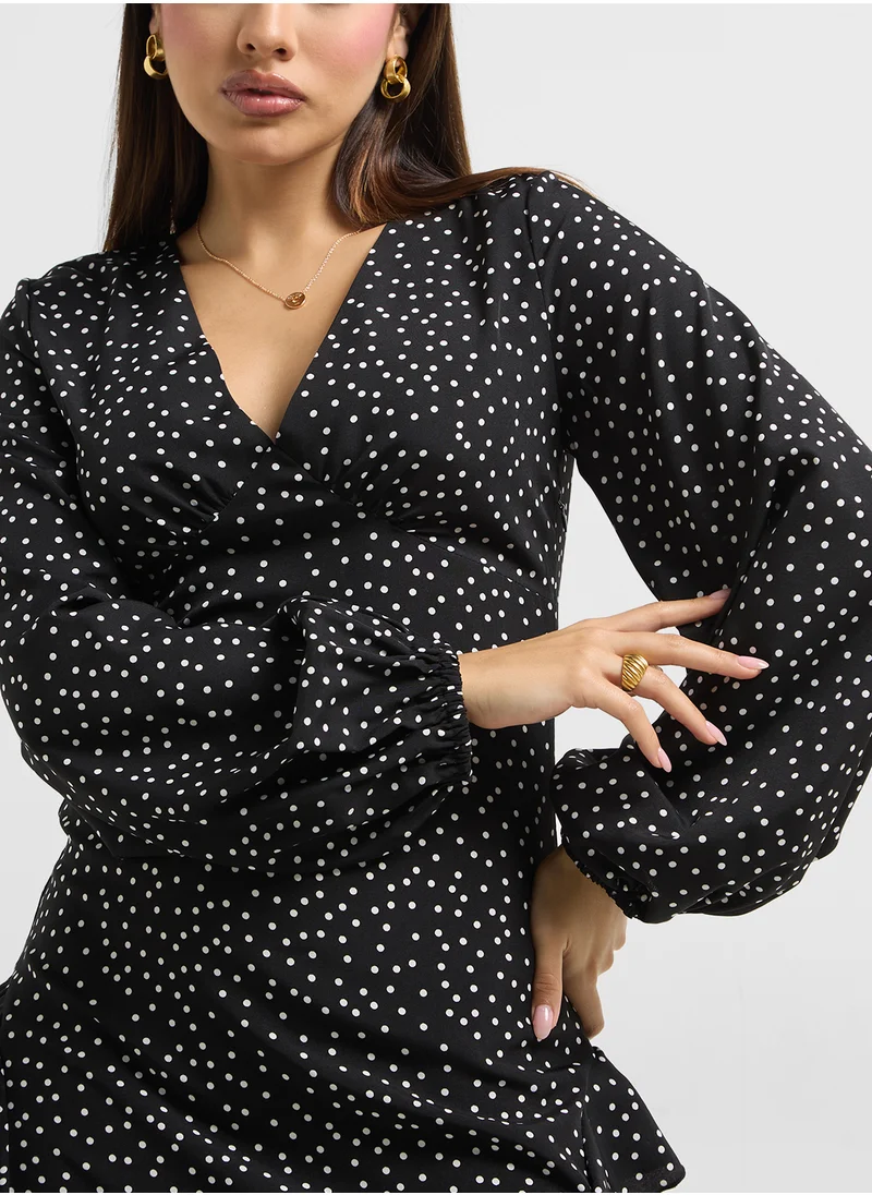 ايلا Polka Print Dress