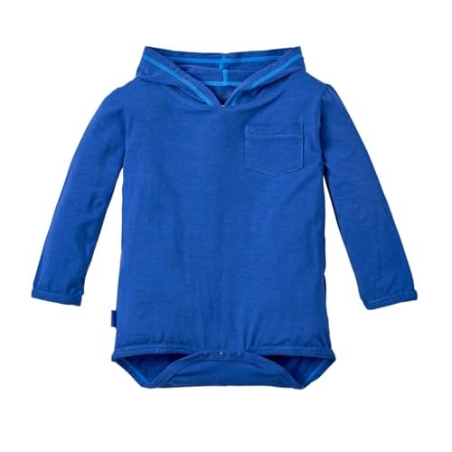 UV SKINZ UPF 50+ Baby Boys' Hooded Sunzie - Navy Blue - 6/12m - Image 5