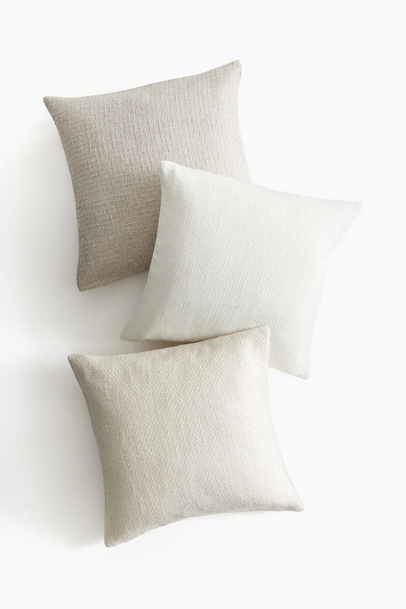 اتش اند ام 3-pack structure-weave cushion covers