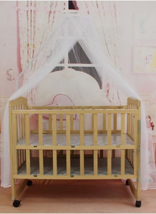Crib Cover Crib Net Hanging Dome Curtain Net Transparent Mesh Bedspread with Large Screen Opening Premium Bedspread Hanging Bed Net Belt Easy to Install Kit for All Crib Boys and Girls - White - pzsku/Z9914382F85DEF71F755CZ/45/_/1652926876/04e23eca-ef8c-4291-82d0-b7de05063f43