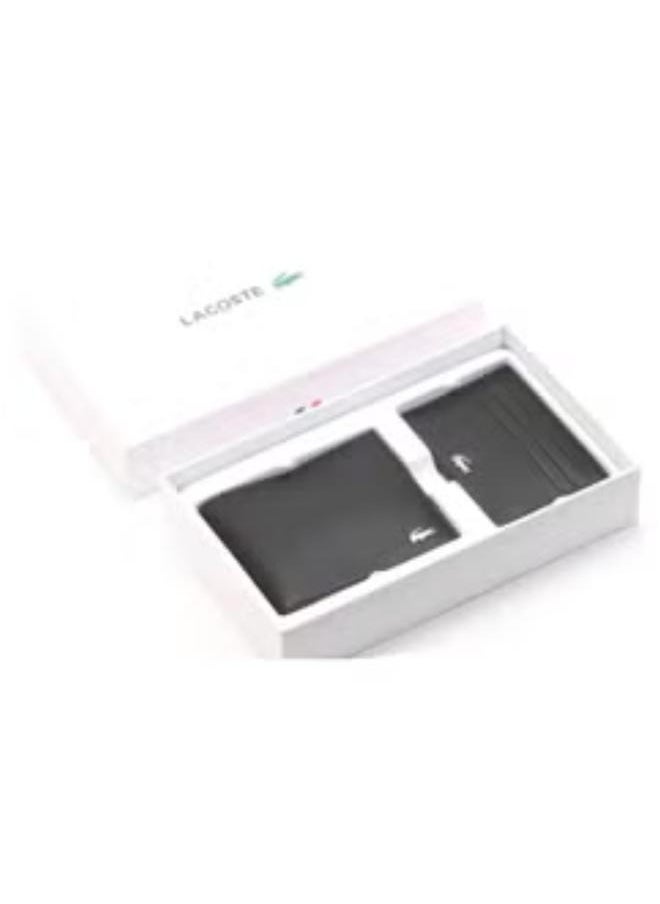 LACOSTE - Lacoste Men's Wallet Sets - Wallet , Card Cases - Black - Image 1