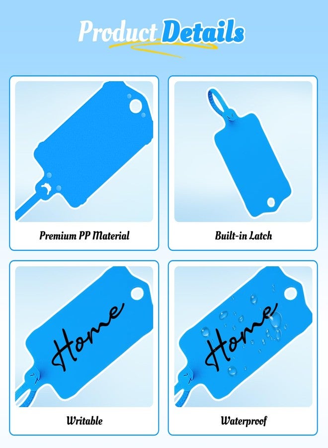 Gaahkai 200PCS Plastic Tags with Zip Tie for Labeling, 2.56 x 1.49in Waterproof Label Tags - Image 3