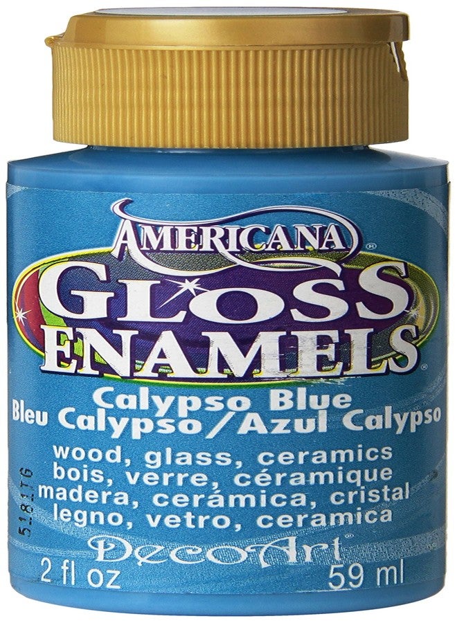 ديكوآرت طلاء مينا كاليبسو أزرق لامع من أمريكانا، ٢ أونصة - Image 1