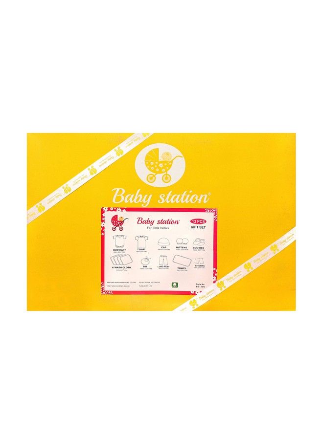 Baby Station New Born Baby Gift Set 13 Pcs (Yellow) - Image 5