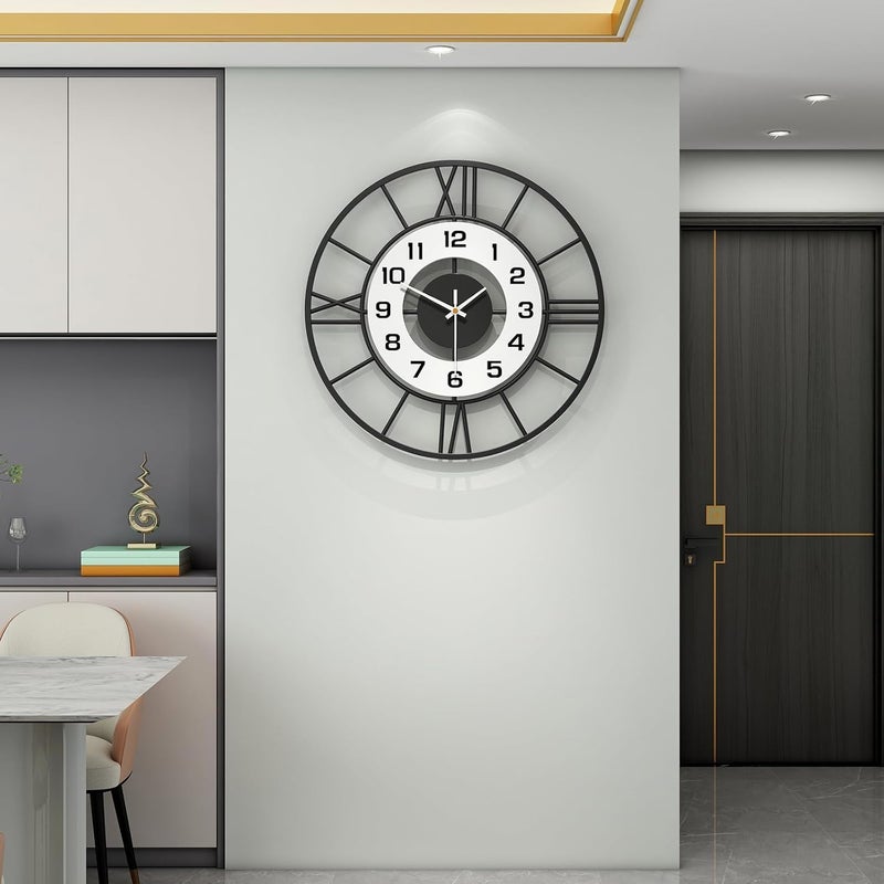AVVIC MART Wall Clock Stylish Metal Analog Wall Clock for Living Room, Bedroom, Office, Kitchen, Home and Hall | Antique Fancy Big Size Modern Wall Watch (Style-27, 50 CM) - Image 5