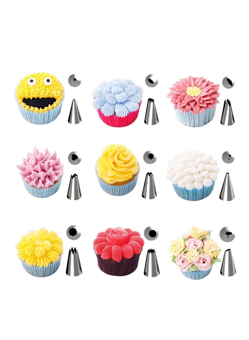 72 قطعة خط أنابيب صقيع نصائح تزيين الكيك أدوات كريم كيس كعكة فوهة محول حلوى حلوى الخبز - Image 3