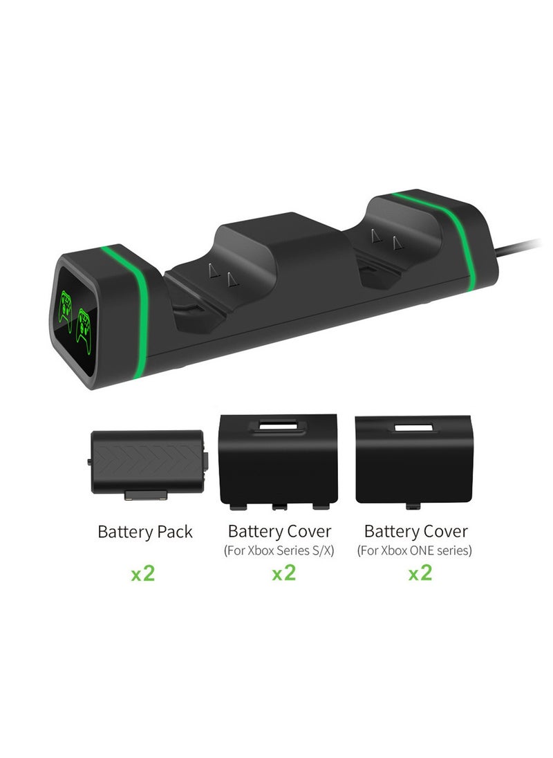 Xbox One Batteries and Chargers, Xbox battery Controller Charger Station for Xbox Series X/S/Xbox One/One X/One S/One Elite,Charging Dock with 2 x 800mAh Rechargeable Battery and 4 Covers - pzsku/Z99148853C1C00D1B8685Z/45/_/1710568768/96f41faa-8965-46db-9a7e-215a58379cb5