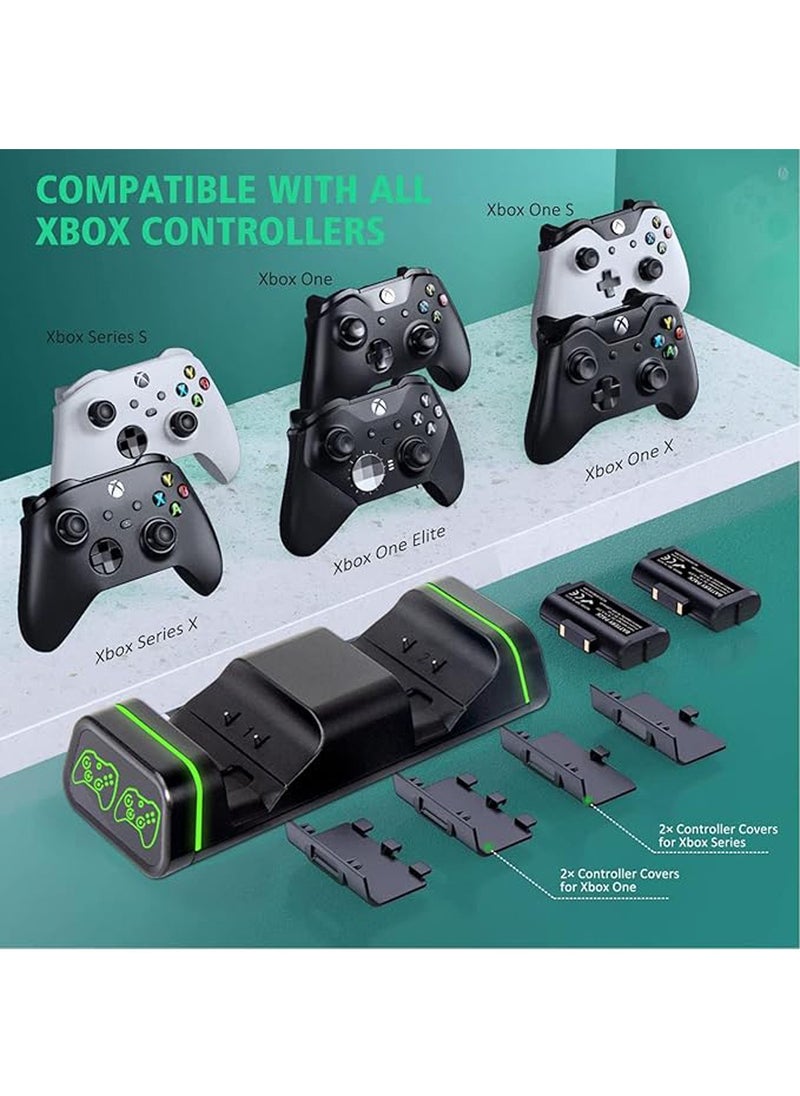 Xbox One Batteries and Chargers, Xbox battery Controller Charger Station for Xbox Series X/S/Xbox One/One X/One S/One Elite,Charging Dock with 2 x 800mAh Rechargeable Battery and 4 Covers - pzsku/Z99148853C1C00D1B8685Z/45/_/1710568769/3e1679fa-e950-473b-b6a9-f245414fd1be