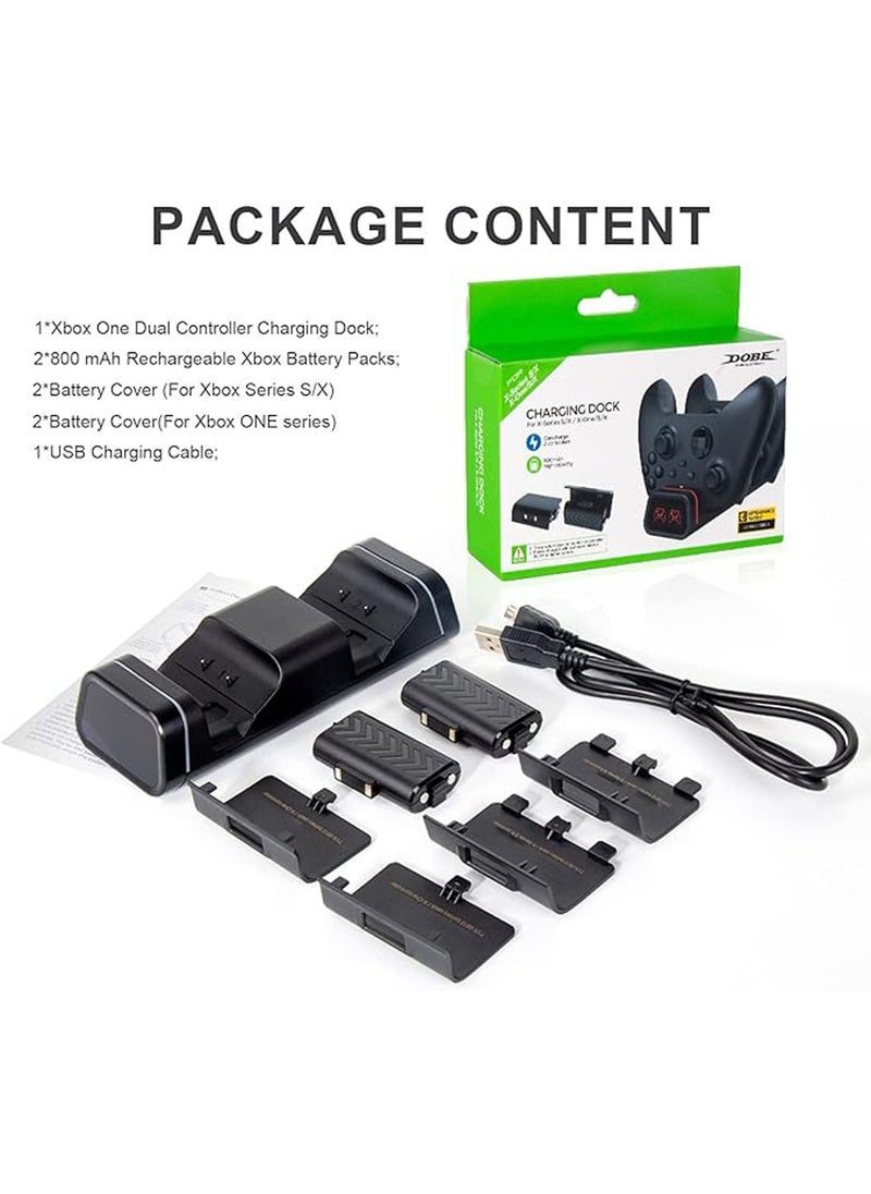 Xbox One Batteries and Chargers, Xbox battery Controller Charger Station for Xbox Series X/S/Xbox One/One X/One S/One Elite,Charging Dock with 2 x 800mAh Rechargeable Battery and 4 Covers - pzsku/Z99148853C1C00D1B8685Z/45/_/1710568770/379ca217-e434-4295-90df-032b6169578d