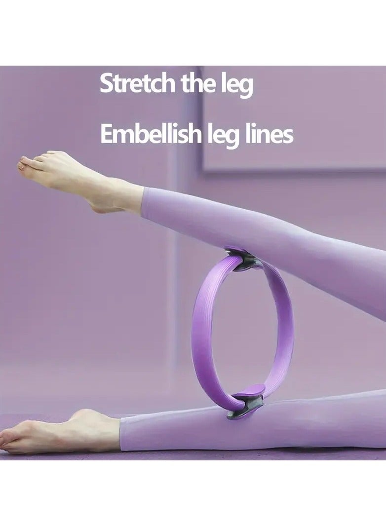 Gonice 1pc Yoga Stretching Circle With Double Handle, Multifunctional Pilates Ring, Fitness Supplies - Image 2