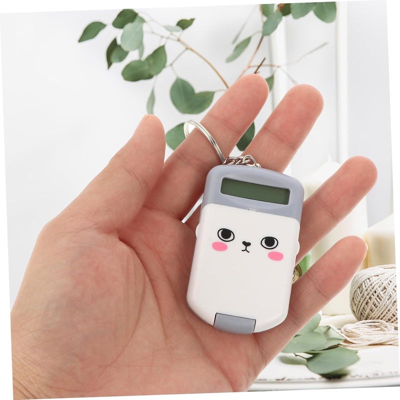 2pcs Mini Portable Calculator for Students and Compact Arithmetic Electronic Calculator with Durable Plastic Suitable for School and Office Use Grey - Image 4