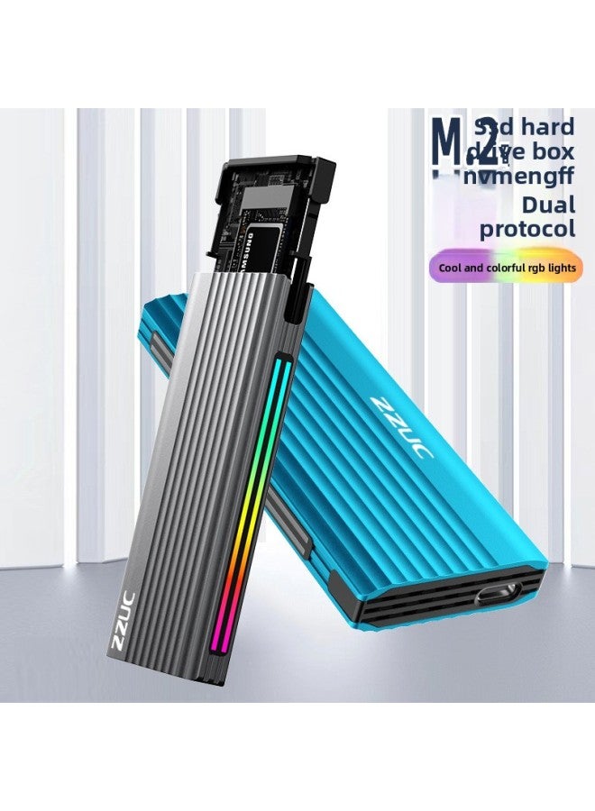 M.2 SSD Solid State Drive Case 5G/10GB NVME/NGFF Tool-less Mobile Hard Drive Case Type-c3.1-Color:M19 Basic Model-10gb Dual Protocol-grey - Image 2
