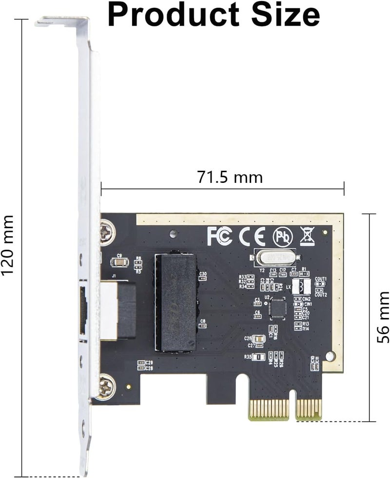 HYFIBER H!Fiber 1Gb PCIe Network Card, auto-Negotiation 10/100/1000Mb/s, Gigabit PCIe NIC with Realtek RTL8111H Chip, Single RJ45 Port, PCIe X1, 1G Ethernet LAN Network Card for Windows/Linux/MAC - Image 4