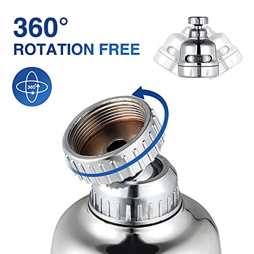 DASLAVA Faucet Sprayer Attachment, 360 Degree Rotating Faucet Aerator Accessories, 3 Mode Adjustable Kitchen Sink Tap Head Water Saving Extend Nozzle Chrome Plated,(Pack of 2) - Image 4