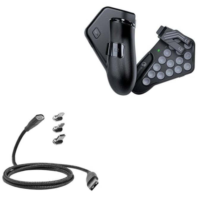 BoxWave Cable Compatible With Gamesir F7 Claw Tablet Magnetosnap Pd Allcharge Cable (100W), Magnet Charging Braided Usb Type-C Micro Jet Black - Image 4