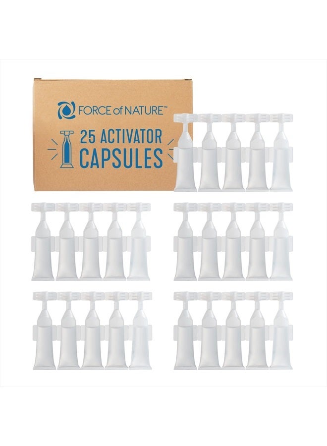 Force of Nature Activator Capsules | Multi-Purpose Cleaning Refill | All-Natural Cleaner, Disinfectant, Sanitizer & Deodorizer | Kills 99.9% of Germs | 3ml Each | (25 Count) - Image 1