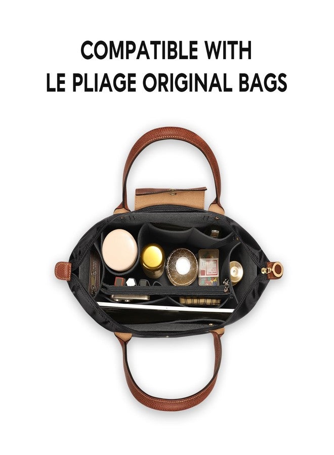 GIVLEFLY Purse Organizer Insert Fit for Longchamp Le Pliage Energy Crossbody Bag and Long Champ Le Pliage Original Medium and Large, Purse Organizer Liner Insert ，(Dark Grey, Large) - Image 4