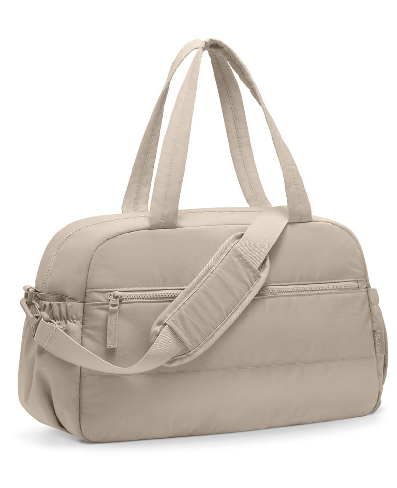 Uselike Gym Bag for Women Travel Duffle Bags with Wet Pocket Lightweight Carry on Bag Overnight Weekender Duffel Bag Water Resistant Khaki Ash - Image 2
