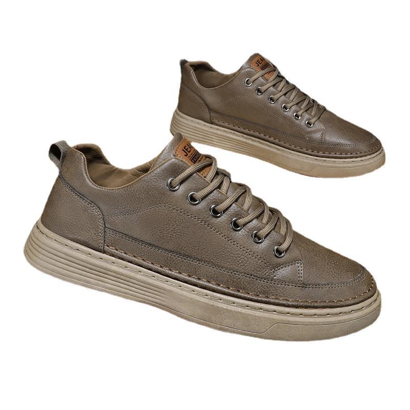 Spring Labor Protection Men'S Shoes Black Sports Casual Sneakers Men'S Soft Sole Kitchen Work Leather Shoes - Image 5