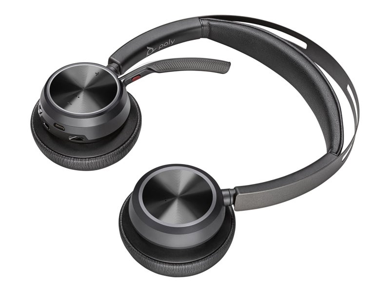 Poly - Voyager Focus 2 UC USB-C Headset (Plantronics) - Bluetooth Dual-Ear (Stereo) Headset with Boom Mic - USB-C PC/Mac Compatible - Active Noise Canceling - Works with Teams, Zoom (Certified) & More - Image 4