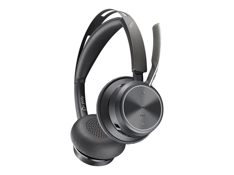 Poly - Voyager Focus 2 UC USB-C Headset (Plantronics) - Bluetooth Dual-Ear (Stereo) Headset with Boom Mic - USB-C PC/Mac Compatible - Active Noise Canceling - Works with Teams, Zoom (Certified) & More - Image 1