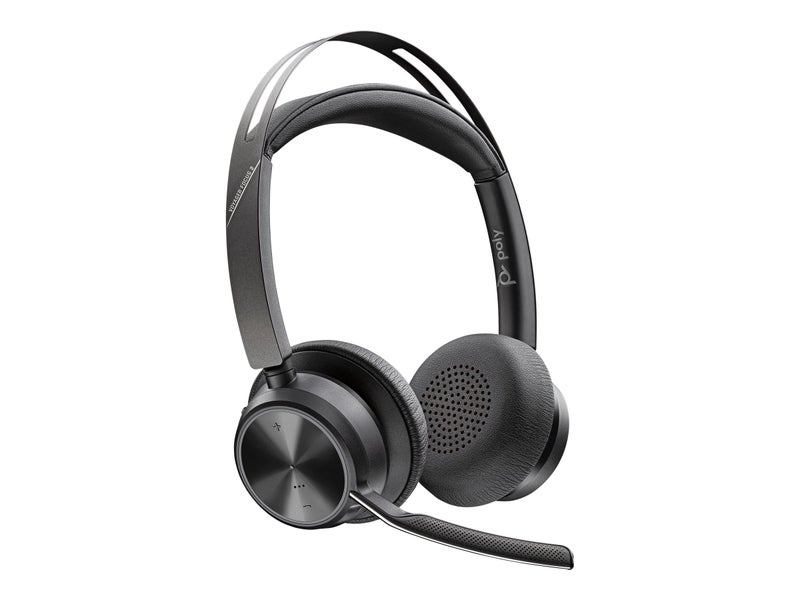 Poly - Voyager Focus 2 UC USB-C Headset (Plantronics) - Bluetooth Dual-Ear (Stereo) Headset with Boom Mic - USB-C PC/Mac Compatible - Active Noise Canceling - Works with Teams, Zoom (Certified) & More - Image 5