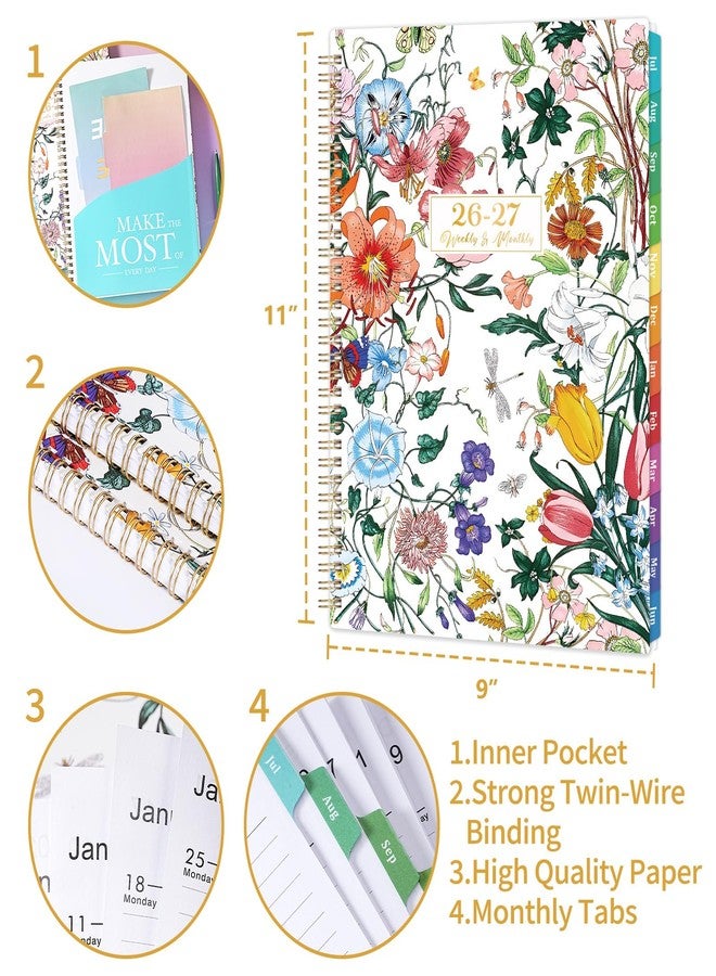 Lortarl Planner 2026-2027 - 2026-2027 Planner Weekly and Monthly from Jul. 2026 - Jun. 2027, Academic Planners with Colorful Tabs and Inner Pocket, 8.5" x 11" - Image 3