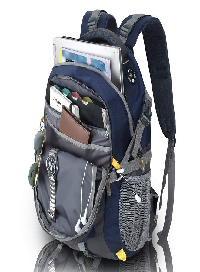 HEROZ Hammer Unisex Nylon 45 L Travel Laptop Backpack Water Resistant Slim Durable Fits Up to 17.3 Inch Laptop Notebook (Grey & NAvy Blue) - Image 2