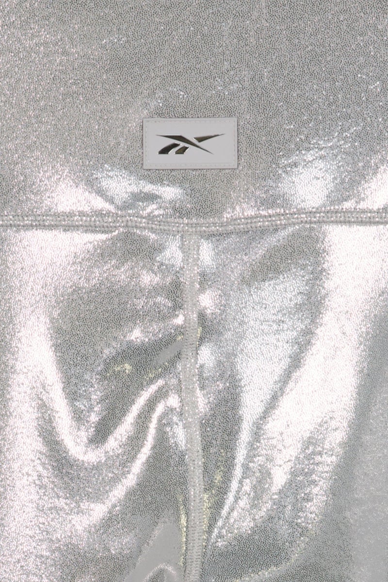 Reebok Women Sportswear Fit Training Leggings, Silver - Image 5