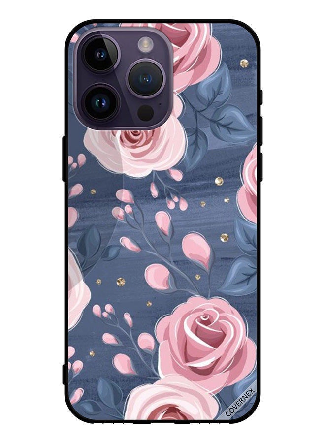 Covernex Protective Case Cover For Apple iPhone 14 Pro Max Roses & Leaves Pattern - Image 1