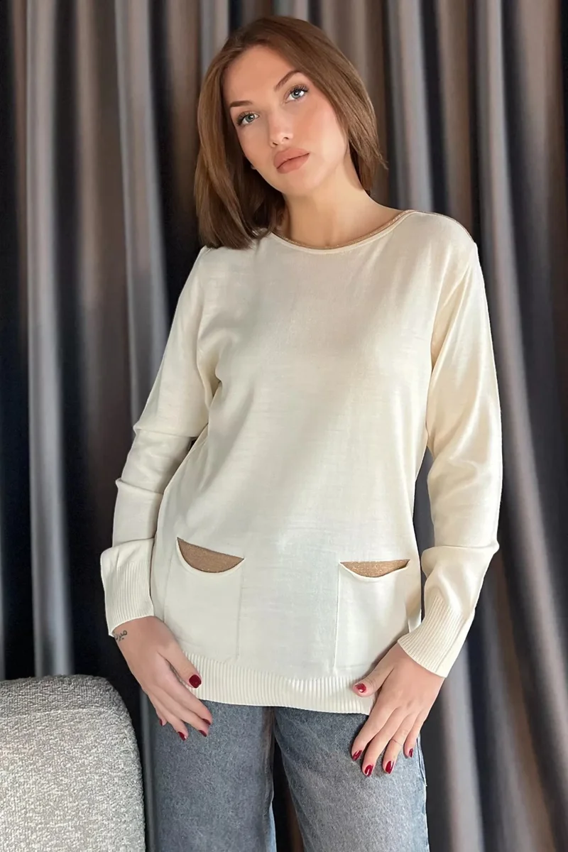 جولسلي Gulseli Women's Pocket Knitwear Sweater