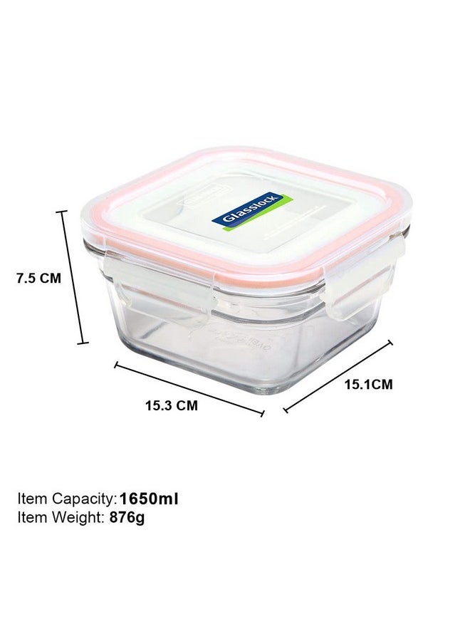 GLASSLOCK Korea Tempered Glass Baking Dish Oven, 1650 ml, Square - Bakeware with Lid, Airtight - Kitchen Food Storage Container, Fridge Microwave Safe - pzsku/Z99153D52C968518E6A54Z/45/_/1738306677/a3b91187-76ea-4f60-9b86-97b0488e72ce