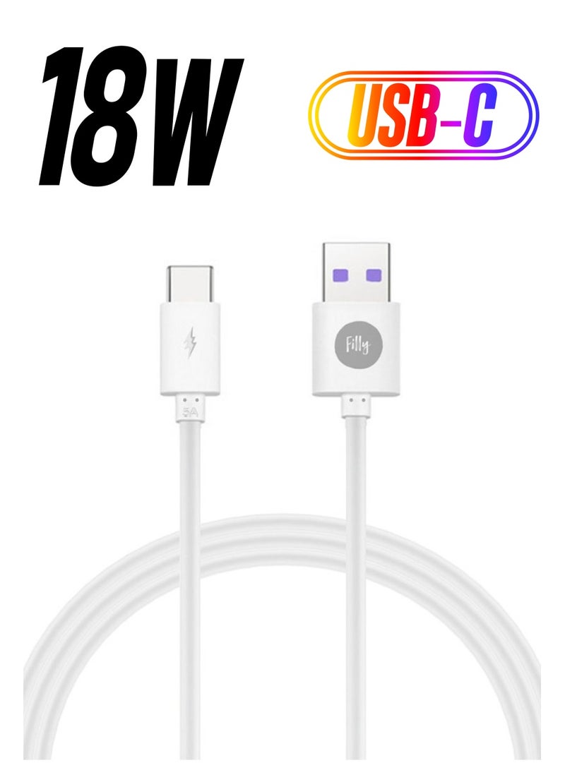 Filly USB Type C Cable 1M USB A to Type C Cable Nylon Braided Fast Charger Compatible with Samsung Galaxy S21, Note 20, MacBook Pro, Nintendo Switch, Huawei, iPad mini 6, GoPro Hero 7,PS5 Controller, 1.7A - Image 1