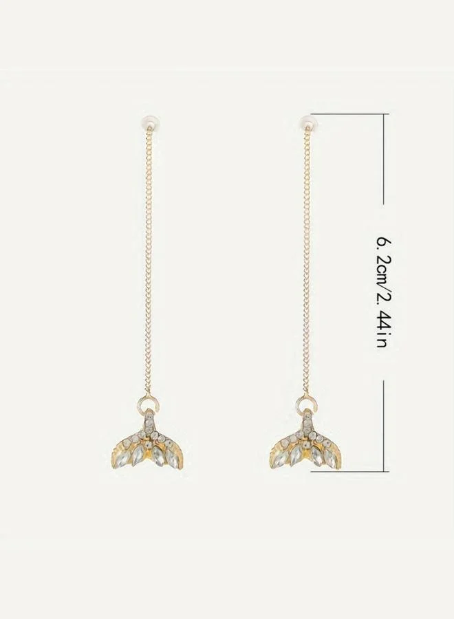 Take Two Rhinestone Mermaid Tail Earrings