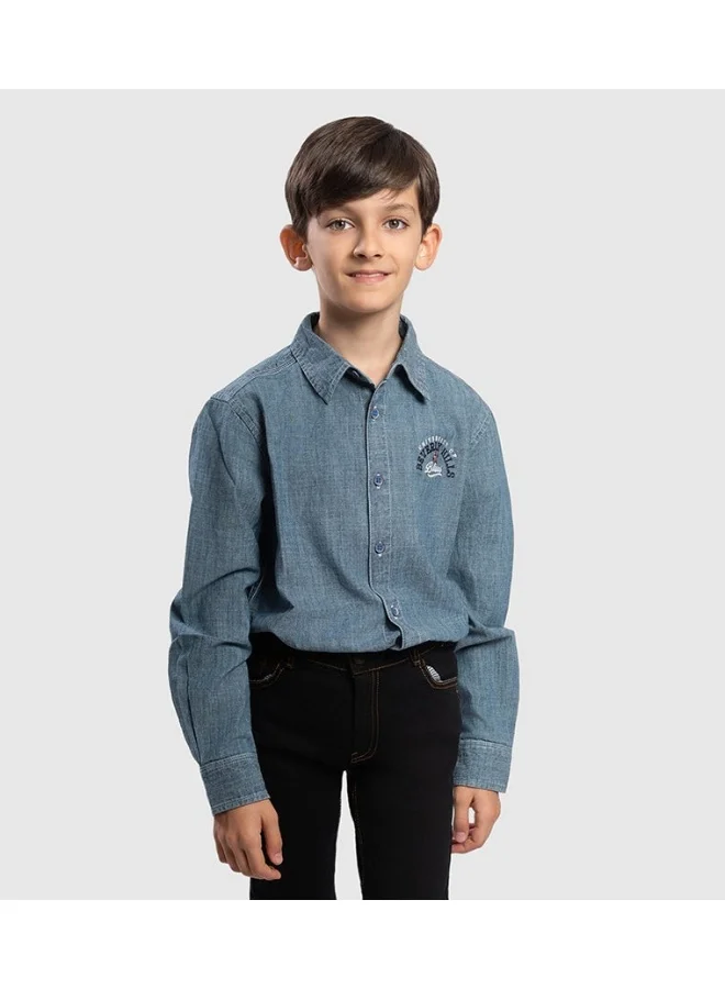 BEVERLY HILLS POLO CLUB Logo Embroidered Long Sleeves Shirt