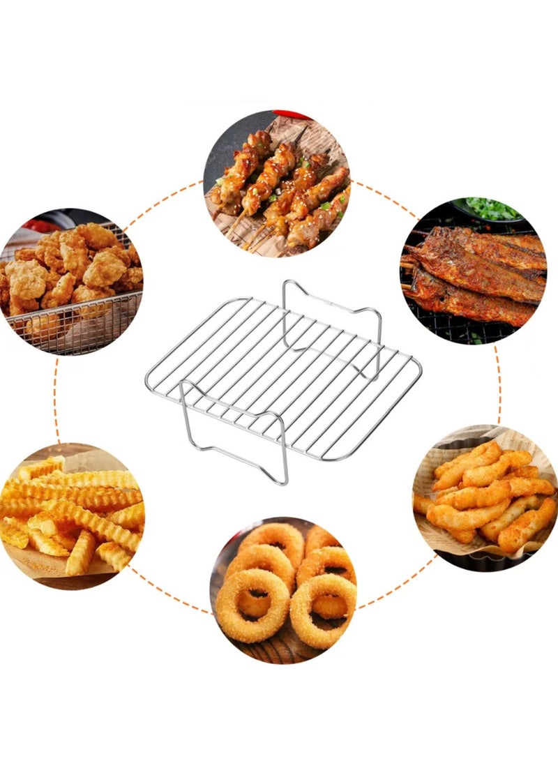 Air Fryer Baking Rack Metal Square/Round/Rectangle Oven Grill Racks Airfryer Accessories for Cosori,Instant Vortex,Gourmia,Foodi - Image 5
