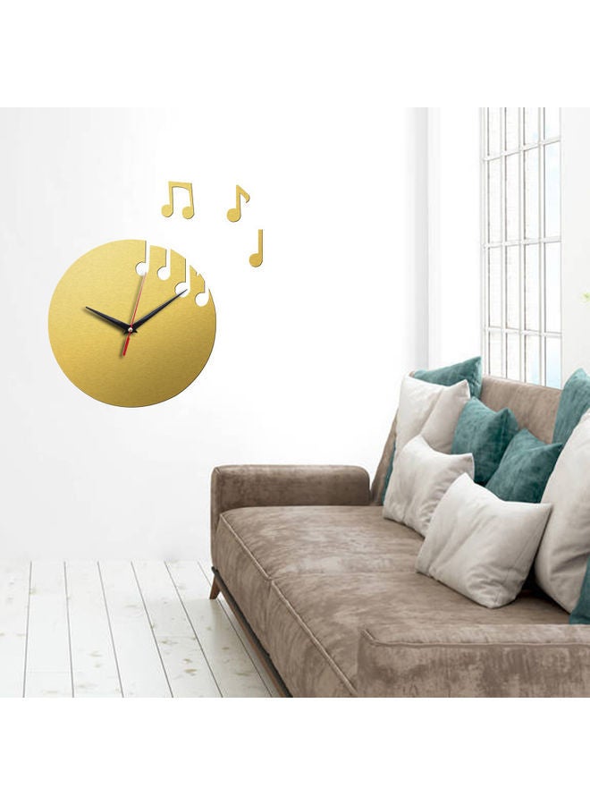 NIBEMINENT Acrylic Creative DIY Study Bedroom Craft Clock Yellow 30cm - Image 2