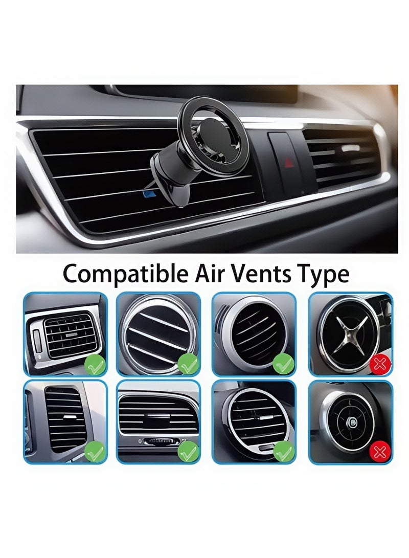 Magnetic car phone holder, air outlet friendly hook, strong magnet, one-handed operation, rotatable, suitable for various phones - Image 5
