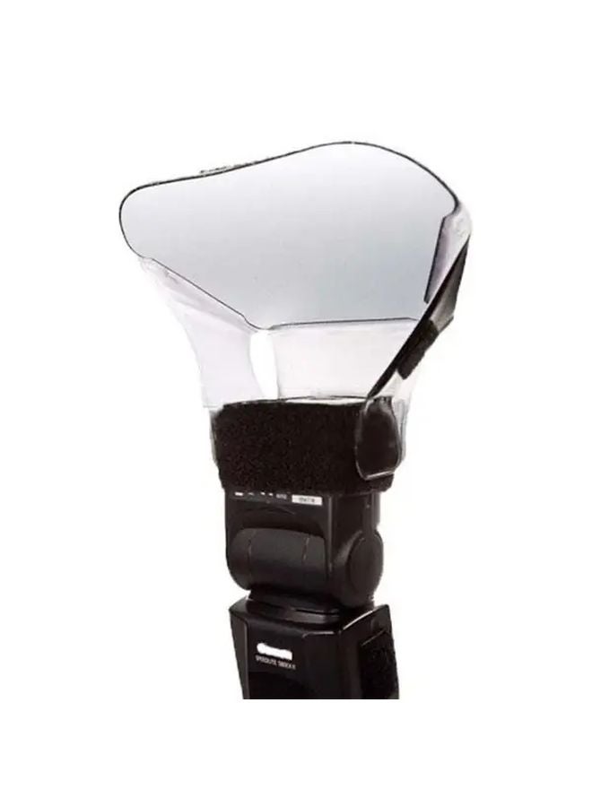 Black DSLR Camera Photo Flash Diffuser Soft Light Cover Reflective Shovel Silvery Reflector - Image 4