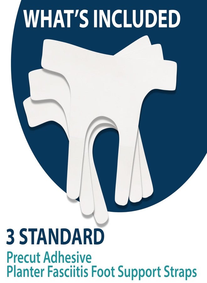Pedifix Quick Tape Plantar Fasciitis Support Straps - Standard 3 Pack (White) - Pre-Cut Waterproof Foot Tape for Arch & Heel Pain Relief - Hypoallergenic, Latex-Free, Easy to Apply, Made in USA - Image 3