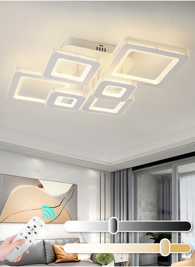 LED Square LED Ceiling Light Fixture, Modern White Ceiling light, Flush Mount Lamp with Remote Control for Bedroom, Living Room, Dining Room, and Library, 64W, 3000K-6000K - pzsku/Z9915A71BAAE61B7DEEAFZ/45/_/1738565087/1300fbbe-3de1-42ce-a689-1f70da93c7dd