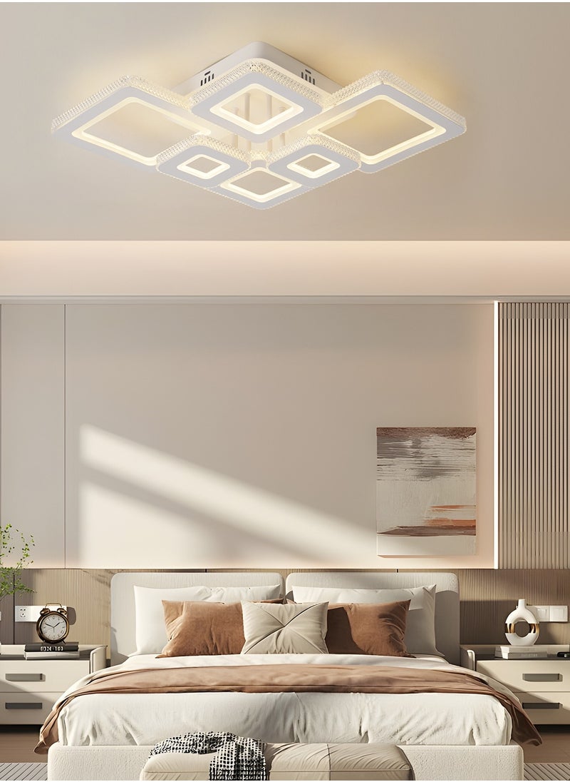 LED Square LED Ceiling Light Fixture, Modern White Ceiling light, Flush Mount Lamp with Remote Control for Bedroom, Living Room, Dining Room, and Library, 64W, 3000K-6000K - pzsku/Z9915A71BAAE61B7DEEAFZ/45/_/1738565108/abb2befc-db38-4dcb-918c-639ad9b4054f