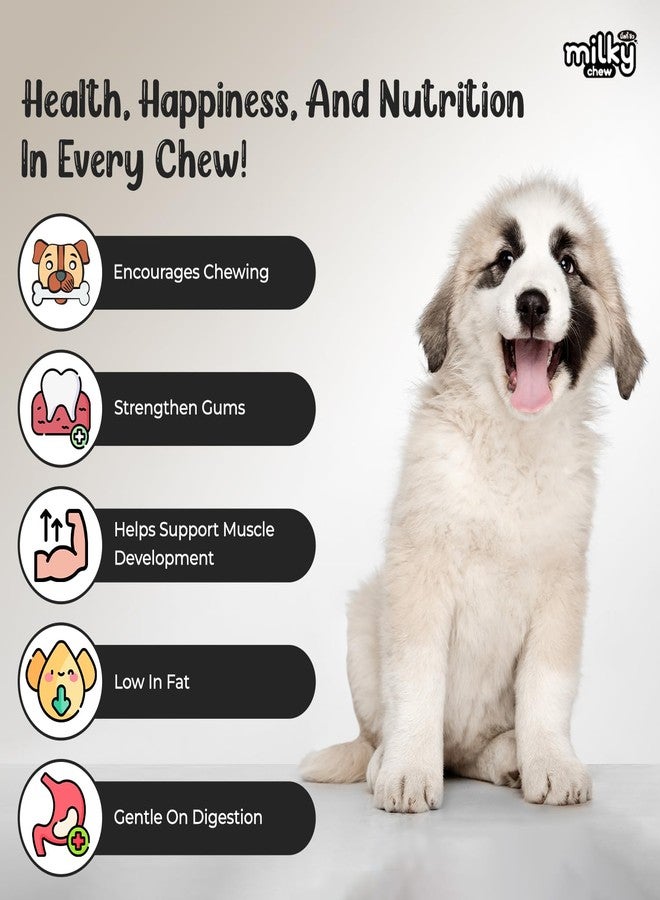 Dogaholic Milky Chew Knotted Bone Treats | 15 Long-Lasting Milk-Flavoured Bones for Dogs | Healthy Chews for Dental Health, Teething & Chewing Needs | Ideal for All Breeds & Life Stages - Image 4