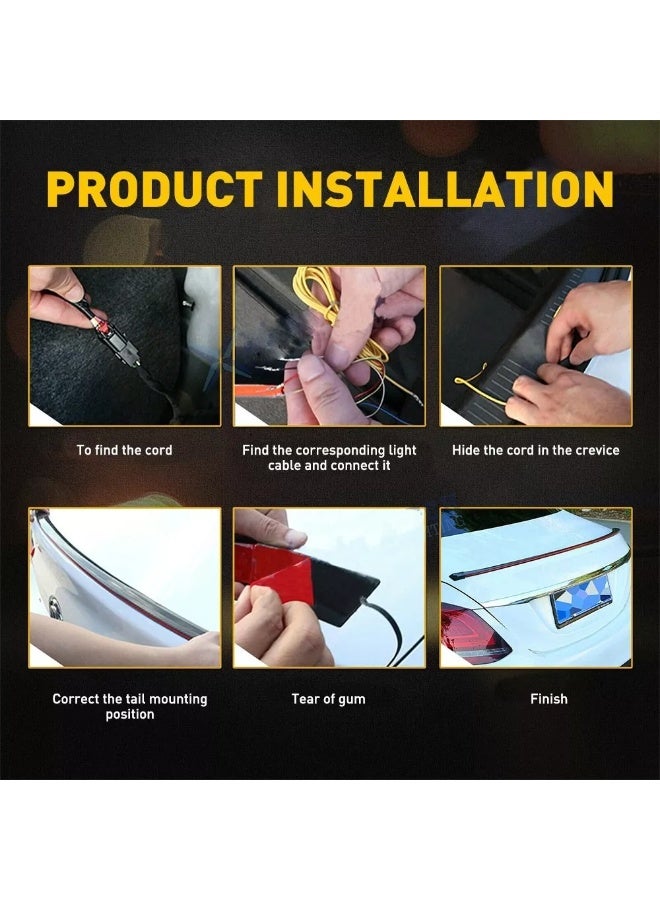 شريط اضاءة فرامل LED خلفي للسيارات - سهل التركيب - قطعة - Image 3