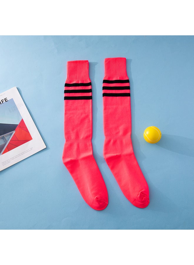 Pink Black Edge Spot Football Socks Long Tube Can Not Afford To Ball Adult Children Dance Socks Cheerleading Fitness Socks