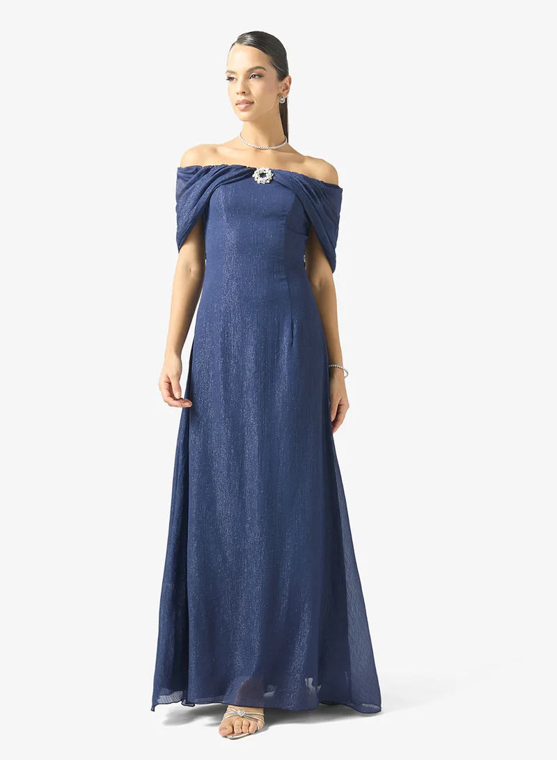 Draped Off Shoulder Dress
