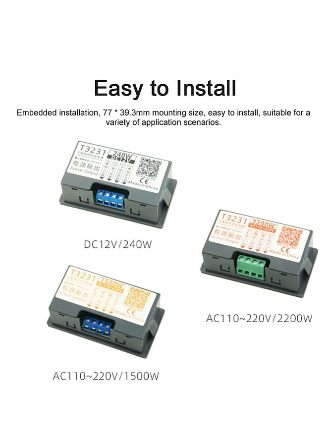 Generic Programmable Time Control Controller Digital Time Delay 1-way Relay Switch Active Output Auto Manual Trigger Operation Reserve External Trigger Interface  - Image 4